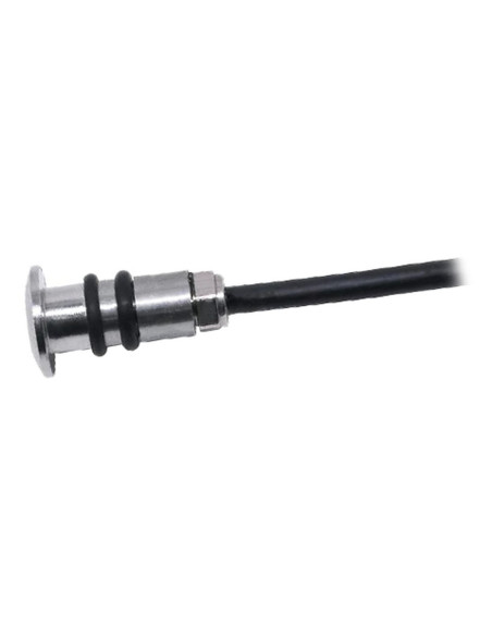 Edelstahl Mini-Deckspot 12mm 24V Seitenansicht IP68 Gehaeuse
