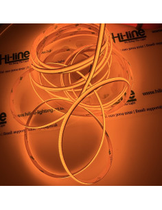24V amber COB LED strip cut marks and solder pads 2