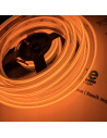 Lit 24V amber COB sleeve on the reel