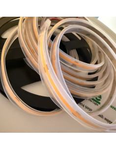 Clear silicone sleeve over the 24V amber COB tape