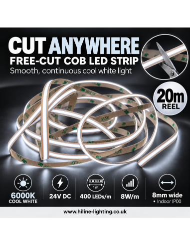 COB LED Streifen überall schneidbar (Free-Cut)...