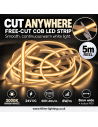 Überall schneidbarer Free-Cut COB LED-Streifen, 5m 3000K Warmweiß