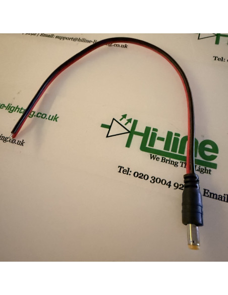 Centre pin of the 5.5 x 2.1 mm male DC plug