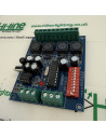 DIP address switches on the 700mA DMX512 decoder board