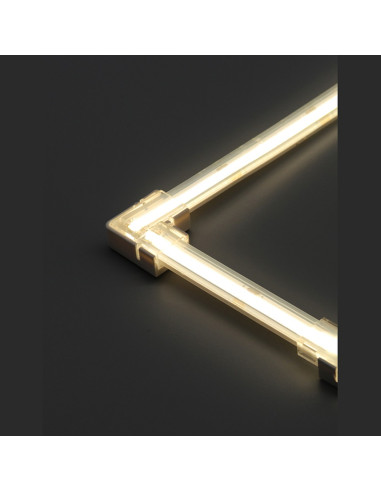 10mm IP68 single-colour LED tape turned through an L corner