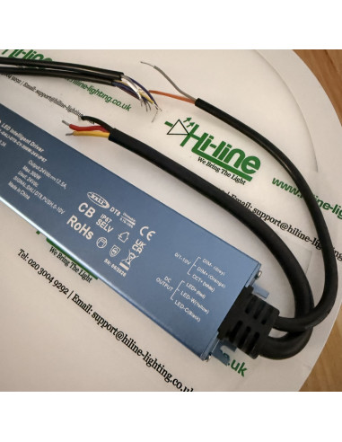 300W 24V IP67 DALI driver cable gland and red yellow black LED output