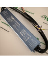 Output gland of the IP67 housing, with the LED cores and the 0–10 V cores leaving the driver.