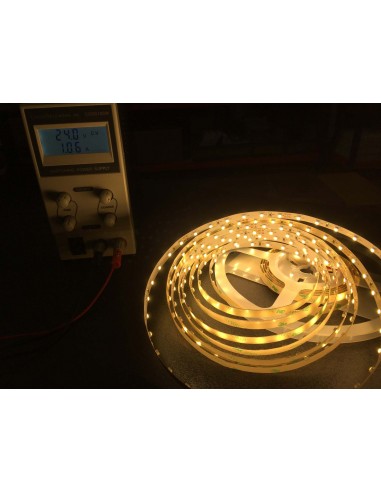 warm white led strip power consumption test 5m