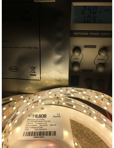 4000K LED Strip 4.8W per meter 24 Volts SMD3528
