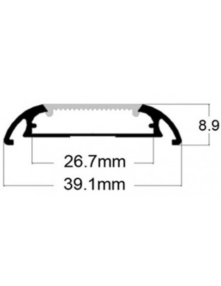 LED profile extrusion (L1000*W39.1*H8.9mm)