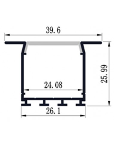 ceiling recessed LED profile extrusion