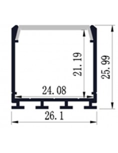Trimless recessed LED profile extrusion