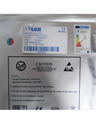 RGB LED-Streifen 24V-7,2W/m- IP00-SMD5050