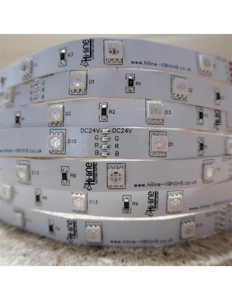 RGB LED-Streifen 24V-7,2W/m- IP00-SMD5050