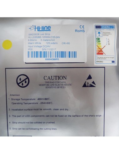 Warm White LED strip colour