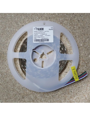 RGBW LED Strip, 60 LEDS per meter, 5 meters roll, 300LEDS, 24V non waterproof 