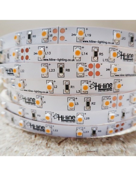 Warm White LED Strip SMD2835 IP65, 14.4W / 60 LEDS per meter, 5 meters roll 