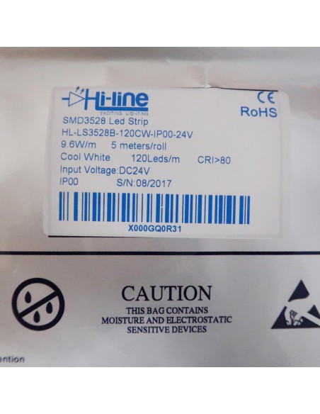 Warm White LED Strip SMD2835 IP65, 14.4W / 60 LEDS per meter, 5 meters roll 