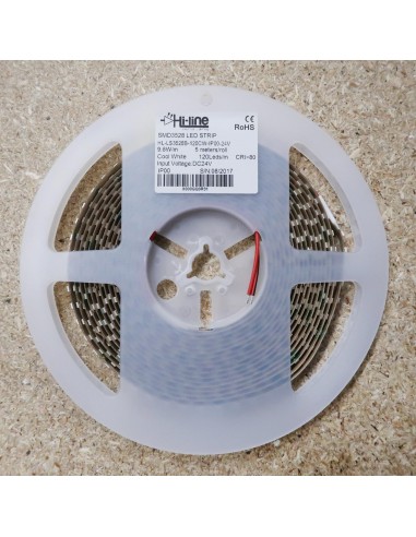 Warm White LED Strip SMD2835 IP65, 14.4W / 60 LEDS per meter, 5 meters roll 