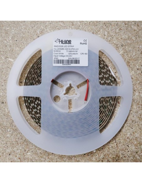 Warm White LED Strip SMD2835 IP65, 14.4W / 60 LEDS per meter, 5 meters roll 