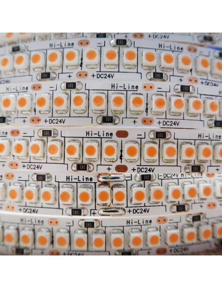 Very Warm White LED Strip 2100K 240 LEDs per meter 19.2W