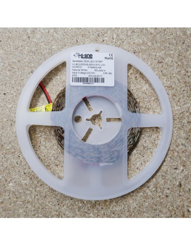 Hochbiegsamer Naturweißer LED-Streifen 24V-14,4W/m IP65-PU CRI80 SMD2835