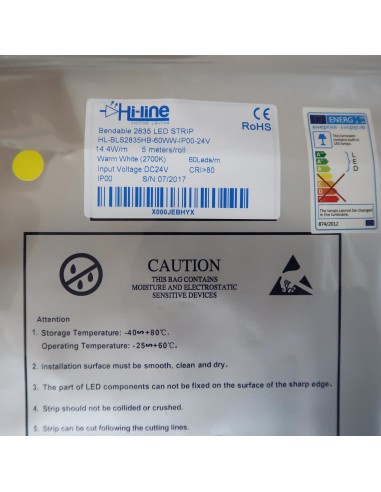 14.4W bendable led strip warm white