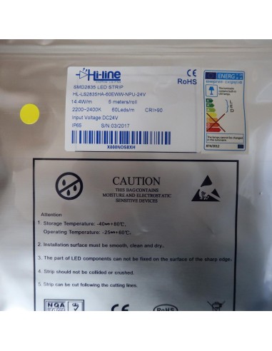 Extra-Warmweißer LED-Streifen 24V-14,4W/m- IP65 Nano-(PU) CRI90-SMD2835