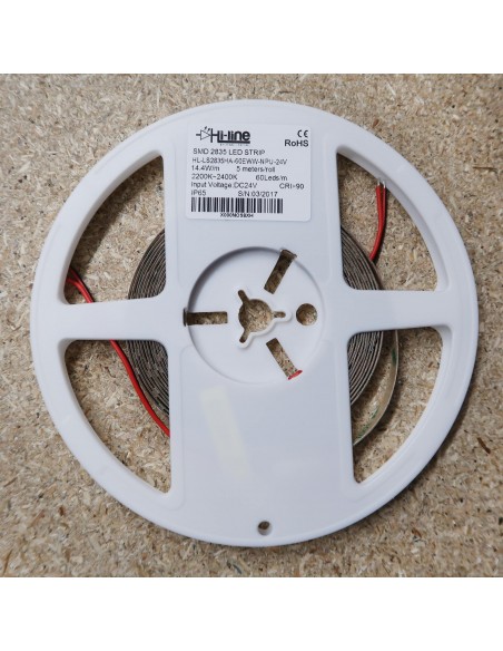 Extra-Warmweißer LED-Streifen 24V-14,4W/m- IP65 Nano-(PU) CRI90-SMD2835 