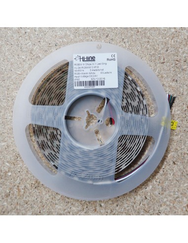 RGB+WW IP00 CRI80 LED-Streifen 5m Rolle 12mm