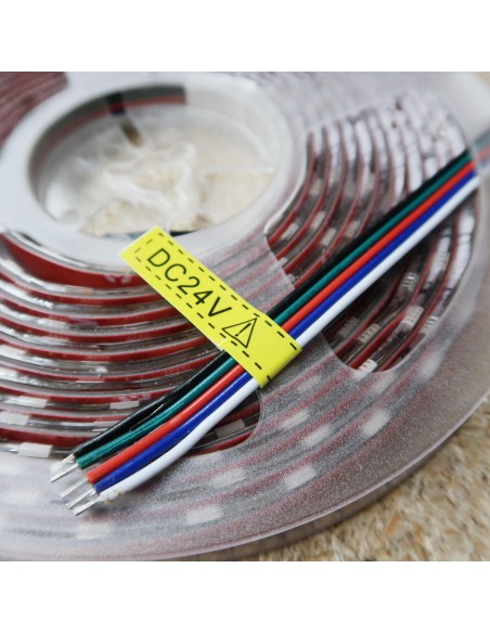 RGBW LED Strip (RGB+WW) 24V-14.4W/m- IP65-CRI80-12mm/2oz PCB-5m Roll