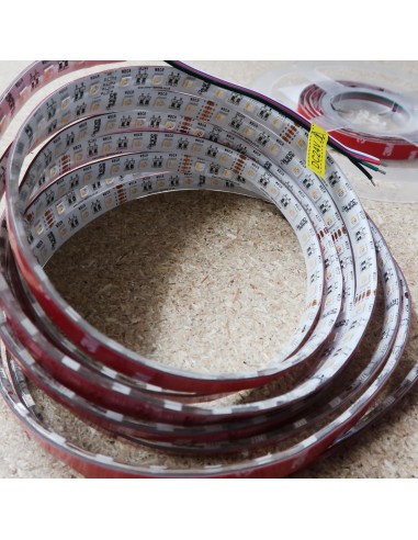 14,4W/m 24V RGB+WW IP65-PU CRI80 LED-Streifen 12mm/2oz PCB 5m Rolle