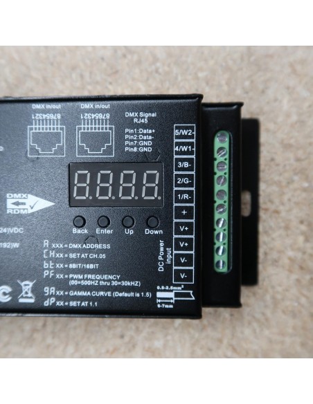 DMX512 RDM controller 5 channels 16 bit