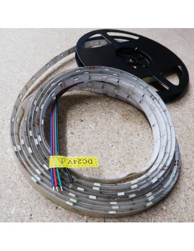 Red IP20 LED strip, 3528-SMD, 60LEDs/m, 4.8W/m, 24V DC, 5 meters roll