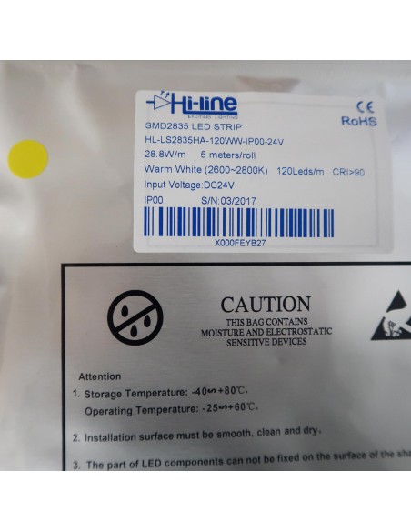 warm white ra90 high cri led strip 28.8W