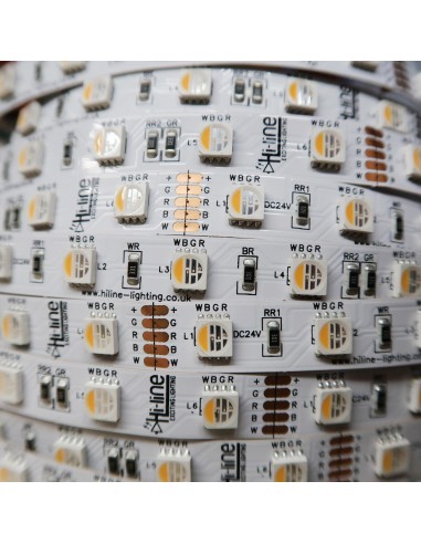 24Volts 60 LEDs per meter 14.4W quad led chip HL-24VRGBWW-IP00