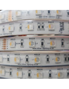 RGBW LED Strip (RGB+WW) 24V-14.4W/m-IP68 (Polyurethane layer)-CRI80-SMD5050 2