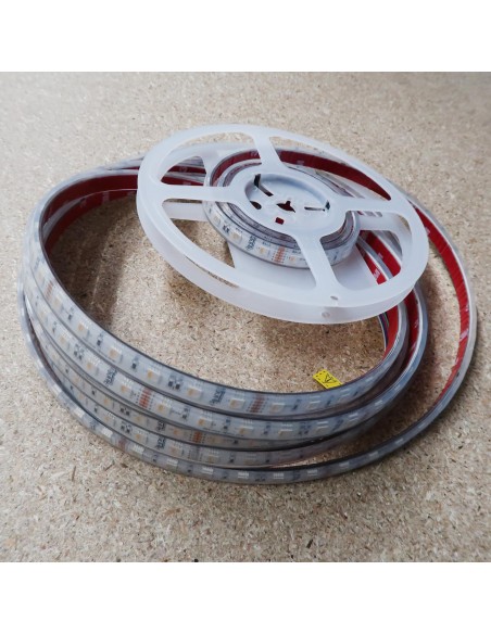 RGBW LED Strip (RGB+WW) 24V-14.4W/m-IP68 (Polyurethane layer)-CRI80-SMD5050