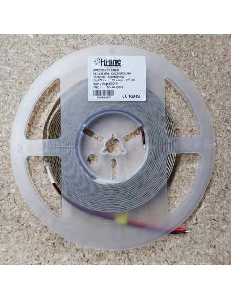 Warm White LED Strip SMD2835 IP65, 14.4W / 60 LEDS per meter, 5 meters roll 