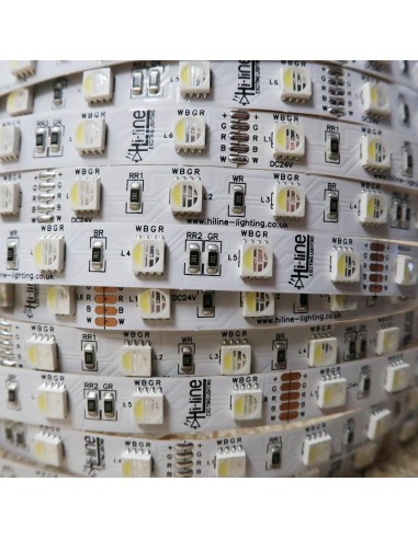 RGBW LED Streifen RGB+CW 24V 10 Meter Rolle
