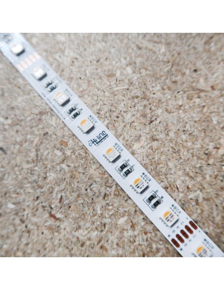 14,4W/m 24V RGB+WW IP00 CRI80 LED-Streifen SMD5050 10m Rolle