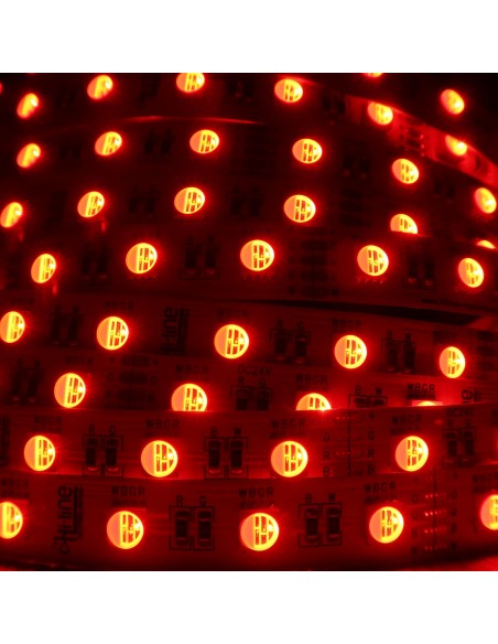 14,4W/m 24V RGB+WW IP00 CRI80 LED-Streifen SMD5050 10m Rolle