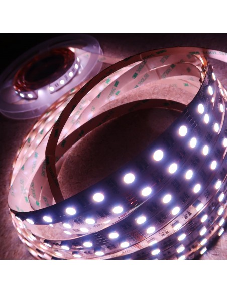 14,4W/m 24V RGB+WW IP00 CRI80 LED-Streifen SMD5050 10m Rolle