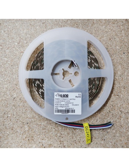 RGB+NW IP00 CRI80 LED-Streifen 5m Rolle 12mm/2 oz pcb