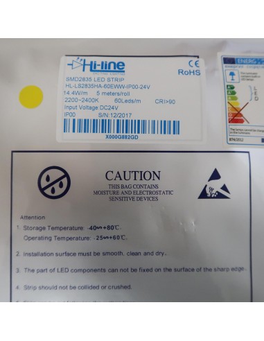 Extra Warmweißer LED-Streifen 2400K, 24V 14.4W/m