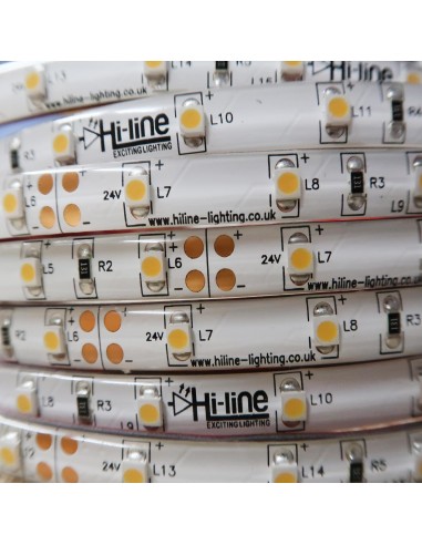 Warm White LED Strip SMD2835 IP65, 4.8W / 60 LEDS per meter, 5 meters roll 