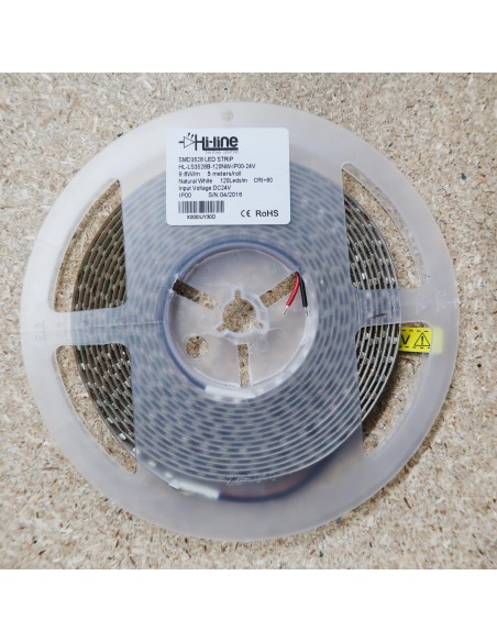 Warm White LED Strip SMD2835 IP65, 14.4W / 60 LEDS per meter, 5 meters roll 