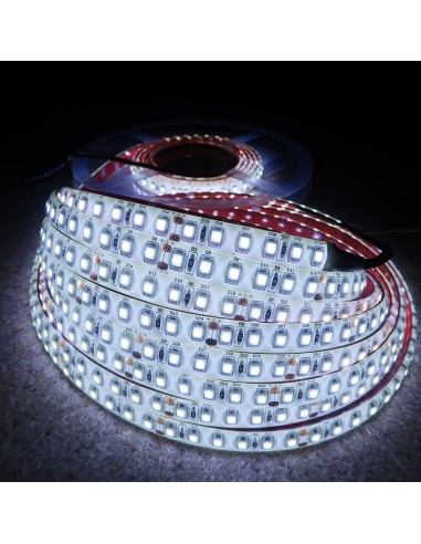 9.6W Cool White LED Strip 120 LEDs IP65 CRI80 6500K