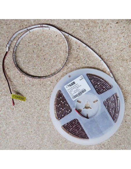 Red IP20 LED strip, SMD3528, 60LED /m, 4.8W/m, 24V DC, 5 meters roll