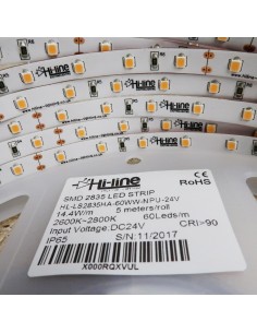 warm white LED Strip CRI 90 nano ip65